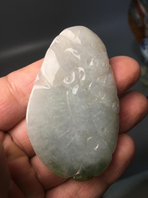古玩玉器【A貨翡翠】天然翡翠“金玉滿堂”掛件拍賣，當前價格1500元