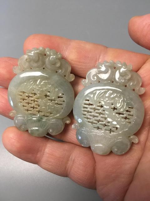 古玩玉器【A貨翡翠】天然翡翠“福如意”香囊拍賣,當前價格200元