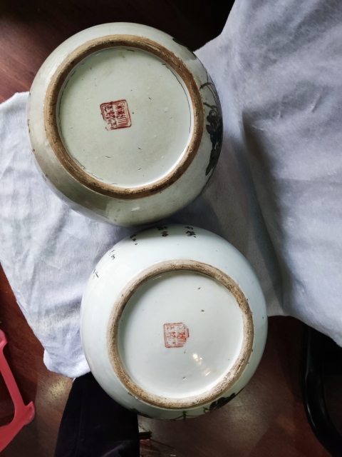 古玩陶瓷民國花鳥紋淺絳彩西瓜罐拍賣,當前價格6888元