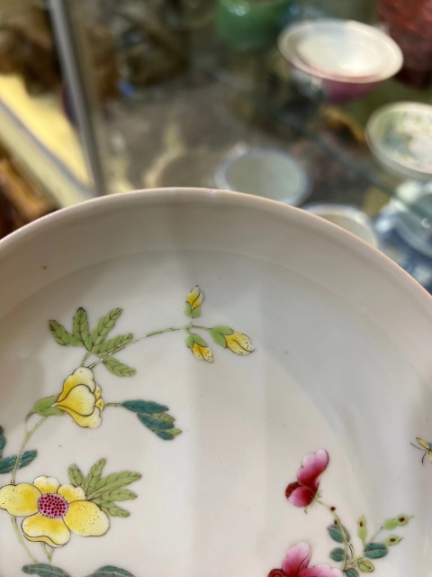 古玩陶瓷乾隆粉彩花卉盤拍賣,當前價格32000元
