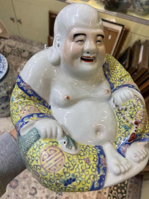 古玩陶瓷粉彩彌勒佛拍賣,當前價格15600元
