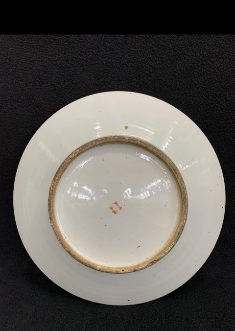 古玩陶瓷晚清粉彩花卉紋大賞盤拍賣，當前價格3000元