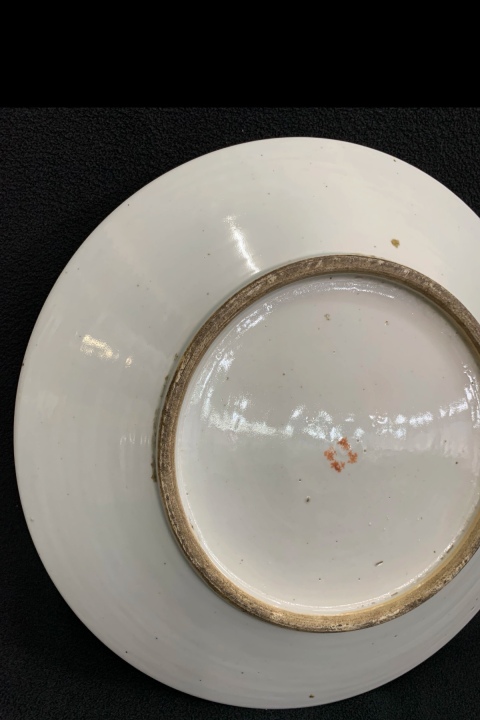 古玩陶瓷晚清粉彩花卉紋大賞盤拍賣，當前價格3000元