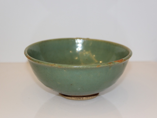 古玩陶瓷清?華寧窯綠釉碗（全品）拍賣，當(dāng)前價(jià)格188元