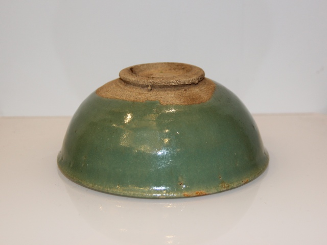 古玩陶瓷清?華寧窯綠釉碗（全品）拍賣，當(dāng)前價(jià)格188元
