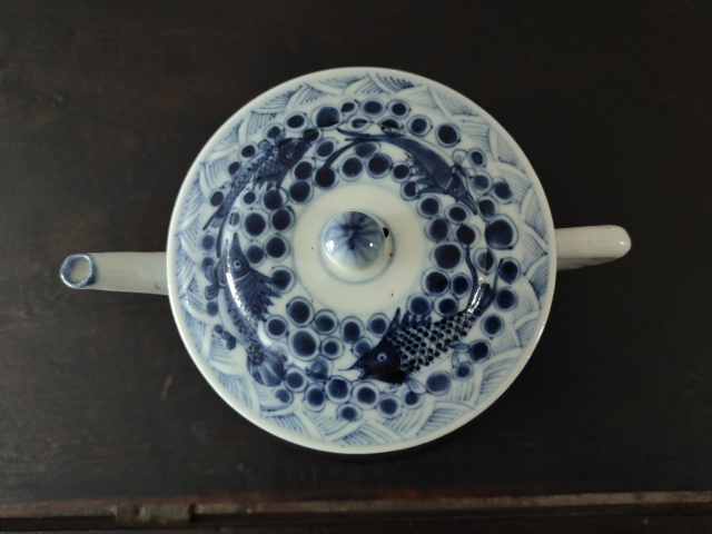 古玩陶瓷光緒青花海魚藻紋壺拍賣，當前價格2980元