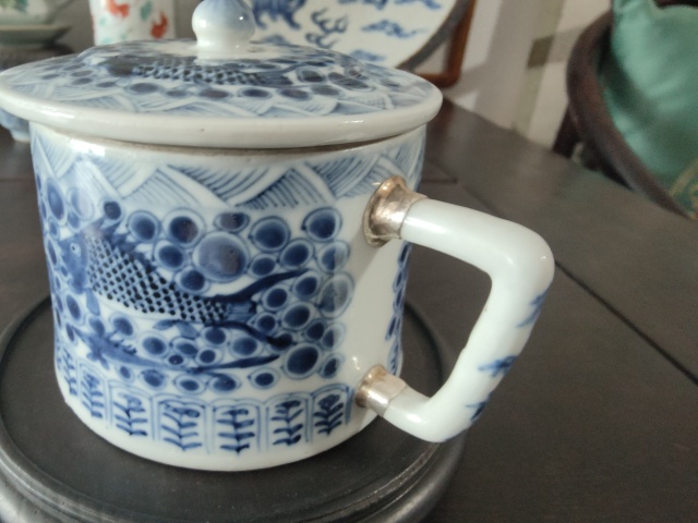 古玩陶瓷光緒青花海魚藻紋壺拍賣，當前價格2980元