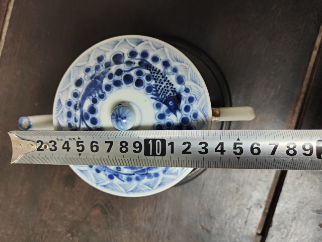 古玩陶瓷光緒青花海魚藻紋壺拍賣，當前價格2980元