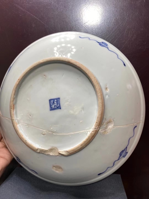 古玩陶瓷清中鳳傳牡丹花卉紋盤拍賣,當前價格880元