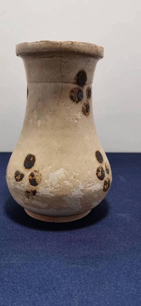 古玩陶瓷宋末元初影清褐點箸瓶拍賣,當前價格900元