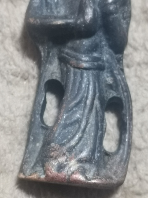 古玩雜項清代，麻姑獻(xiàn)壽，人物銅像掛件拍賣，當(dāng)前價格3333元