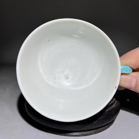 古玩陶瓷大清光緒年制款福壽紋民仿官粉彩執杯拍賣,當前價格1800元