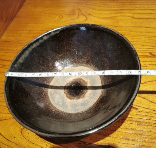 古玩陶瓷元代?磁州窯褐釉窯變碗拍賣，當(dāng)前價(jià)格444元