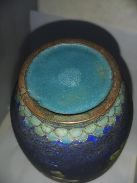 古玩雜項銅胎掐絲琺瑯彩花瓶拍賣，當前價格1128元