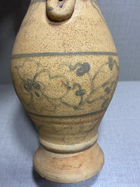 古玩陶瓷元代玉溪窯盤口瓶拍賣,當前價格9998元