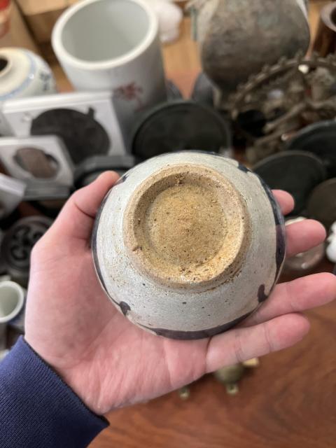 古玩陶瓷清代早期康熙青花盞拍賣,當前價格399元