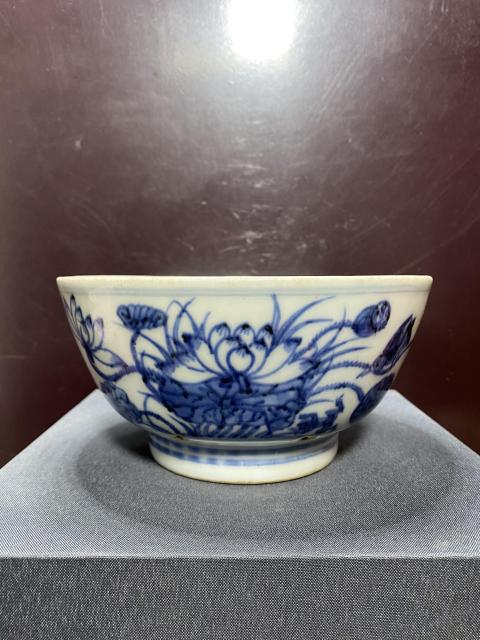古玩陶瓷清,荷花蓮碗。拍賣,當前價格900元