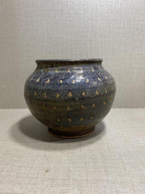 古玩陶瓷吉州窯褐釉點彩罐拍賣，當前價格7000元