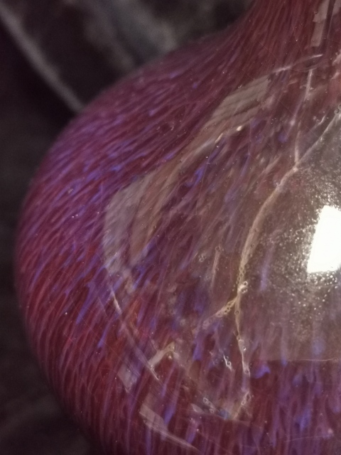 古玩陶瓷上世紀中期窯變紅釉荸薺瓶拍賣,當前價格8000元