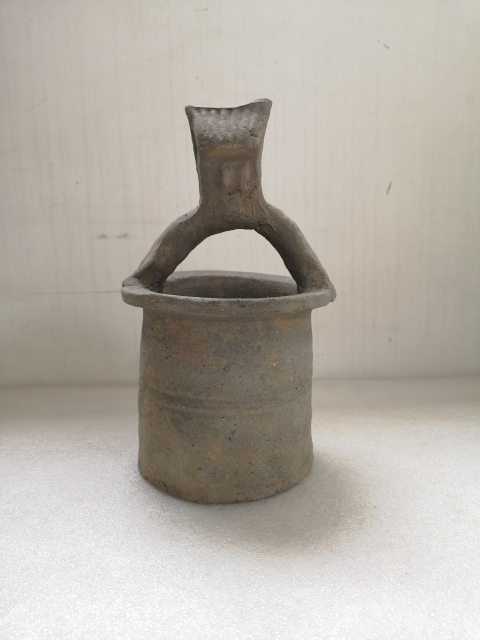古玩陶瓷漢代灰陶井拍賣,當前價格680元
