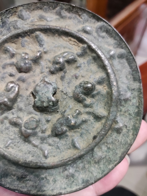古玩銅器宋代海獸葡萄紋銅鏡拍賣，當前價格3688元
