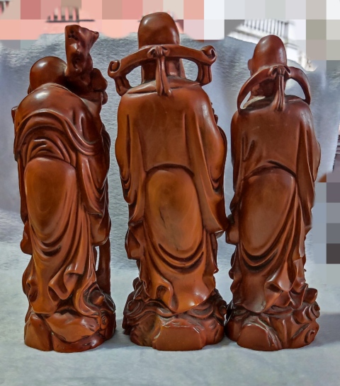 古玩雜項(xiàng)(特價(jià))晚清民國(guó)精品黃楊木雕福祿壽三星拍賣,當(dāng)前價(jià)格1880元