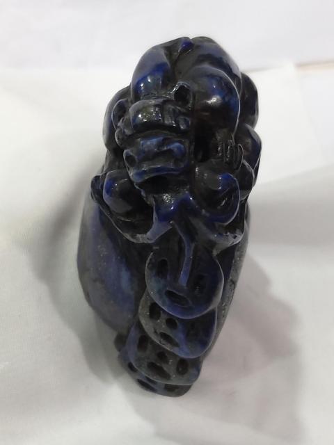 古玩雜項青金石雕螭龍擺件拍賣,當前價格880元
