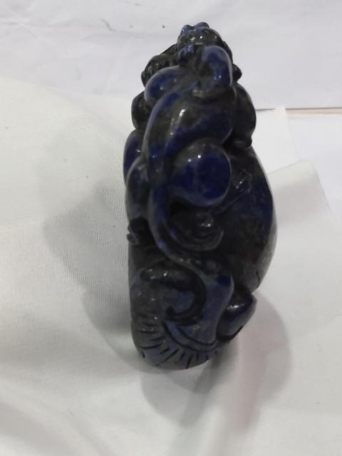 古玩雜項青金石雕螭龍擺件拍賣,當前價格880元