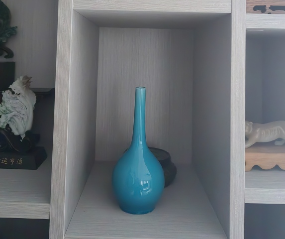 古玩陶瓷清晚孔雀藍釉膽瓶拍賣，當前價格10000元