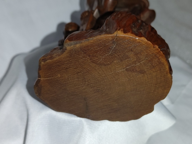 古玩雜項(xiàng)(特價)晚清民國精品黃楊木雕壽星擺件拍賣,當(dāng)前價格680元