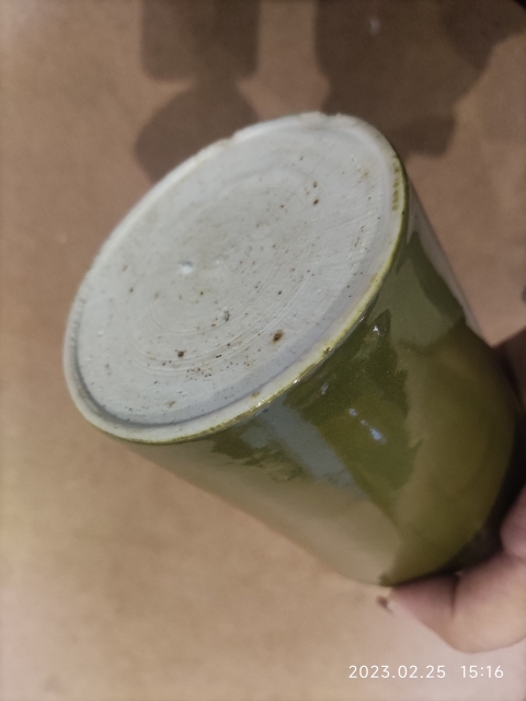 古玩陶瓷民國?茶葉末釉筆筒拍賣,當前價格3500元
