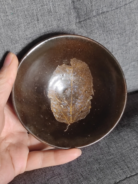 古玩陶瓷宋代?吉州窯木葉盞拍賣，當前價格2800元