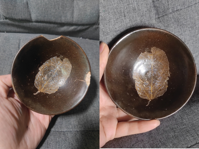 古玩陶瓷宋代?吉州窯木葉盞拍賣，當前價格2800元