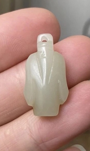 古玩玉器辟邪-翁仲-和田玉吊墜-佩戴-驅鬼拍賣,當前價格100元