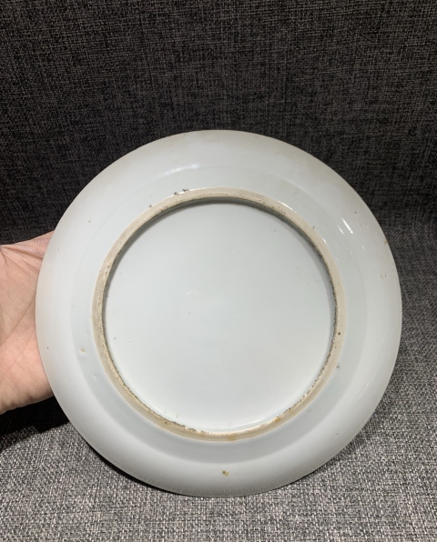 古玩陶瓷【望月樓】晚清廣彩盤拍賣，當前價格1200元