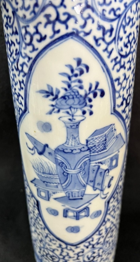 古玩陶瓷博古圖青花花觚拍賣,當前價格6500元
