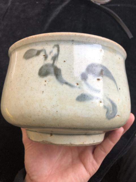 古玩陶瓷優品 清早期康熙青花文房水盂筆洗水呈拍賣,當前價格12000元