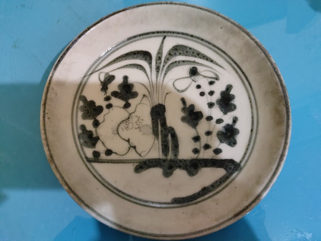 古玩陶瓷清中德化窯青花盤拍賣，當前價格70元