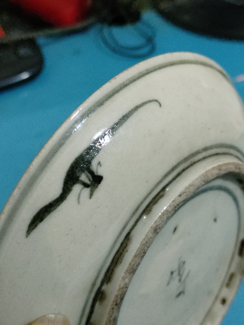 古玩陶瓷清中德化窯青花盤拍賣，當前價格70元