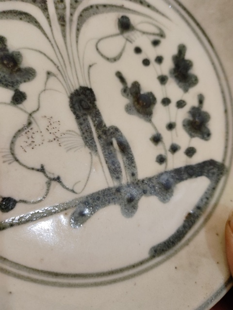 古玩陶瓷清中德化窯青花盤拍賣，當前價格70元