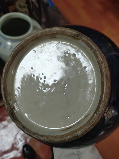 古玩陶瓷乾隆霽藍釉膽式瓶拍賣,當前價格6000元