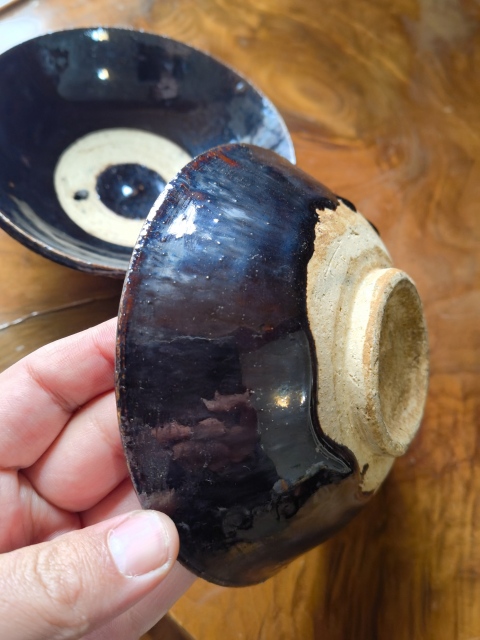 古玩陶瓷清早期黑釉碗拍賣,當前價格188元