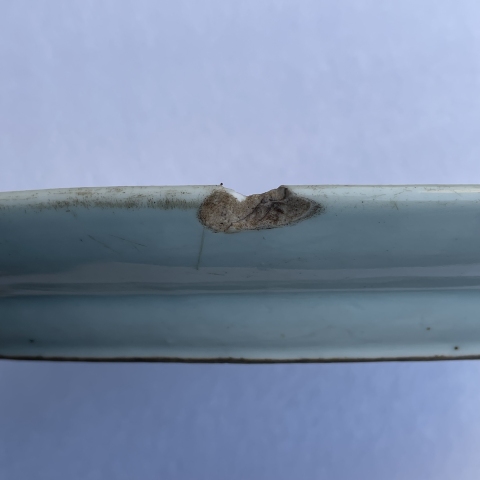 古玩陶瓷青花山水樓閣紋大盤拍賣，當(dāng)前價(jià)格2000元