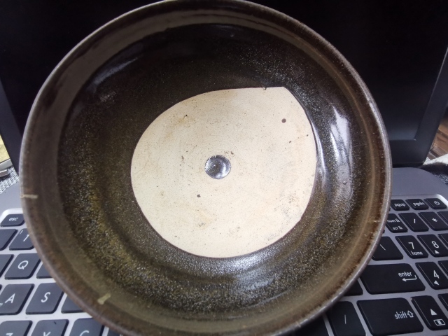 古玩陶瓷元代耀州窯醬釉大碗，一對。拍賣，當(dāng)前價格2666元