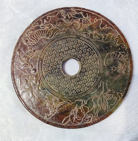 古玩雜項現代仿古代谷紋璧拍賣，當前價格888元