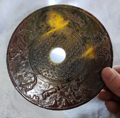 古玩雜項現代仿古代谷紋璧拍賣，當前價格888元
