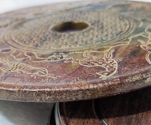 古玩雜項現代仿古代谷紋璧拍賣，當前價格888元