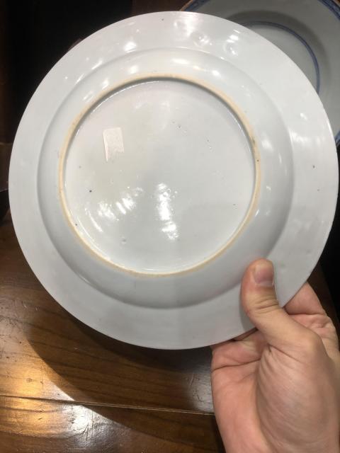 古玩陶瓷(新年放漏中)清-雍乾-冠上加冠-青花賞盤一對拍賣,當前價格2007元