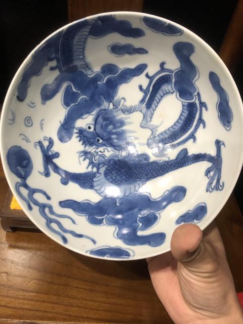 古玩陶瓷(新年放漏中)清-雍正-過墻龍紋青花碗拍賣,當前價格7568元
