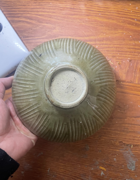 古玩陶瓷【清倉大處理】同安窯珠光青瓷刻花斗笠碗拍賣,當前價格999元